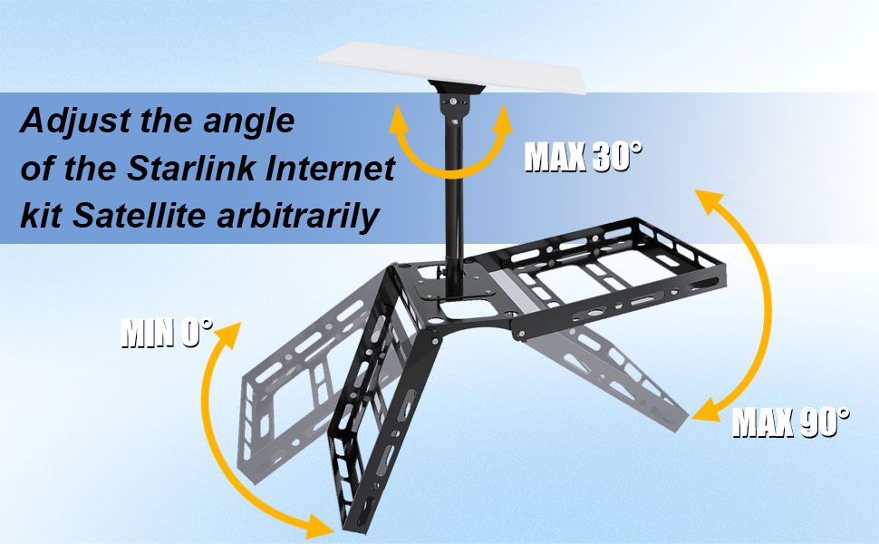 Adjustable Starlink Gen 3 Roof Ridge Mount, Ybervont Starlink Mounting Kit Gen 3