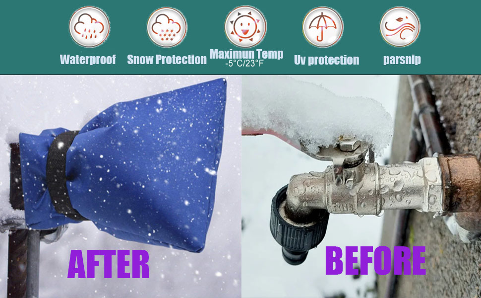 Outdoor Faucet Covers for Winter, 5 Pack Spigot Covers