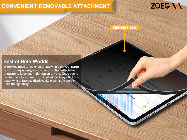 ⭐︎Removable Privacy iPad Pro11インチ　2024. Amazon.com: ZOEGAA IPad Pro 11 inch Privacy Screen (2024 M4