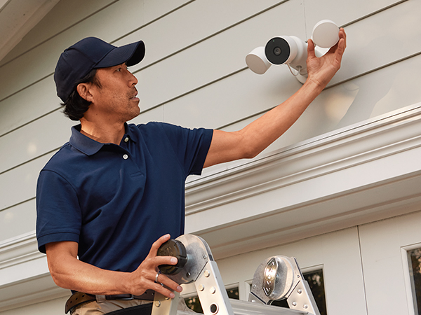 Professional installing Nest Cam