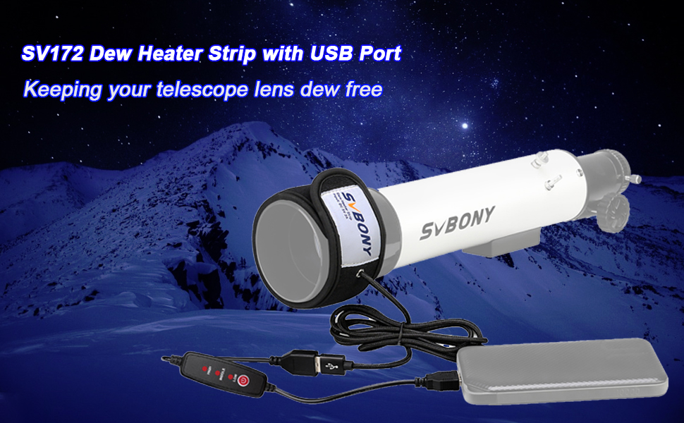 SVBONY SV172 Dew Heater Strip Lens Heater Warmer for Telescopes and