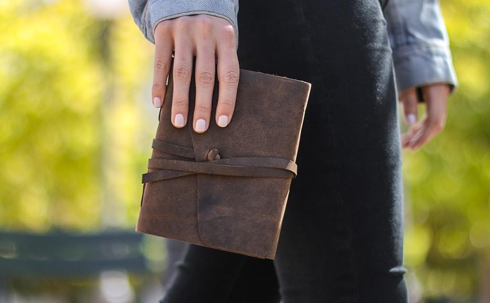 genuine leather journal notebook