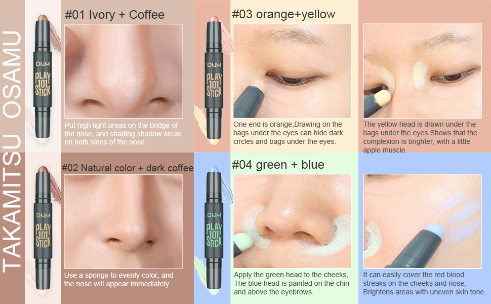 head concealer highlighter shadow pen