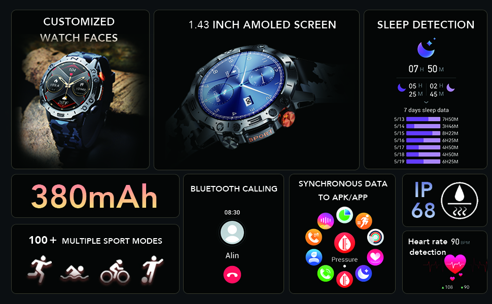 GLONHI smart watch