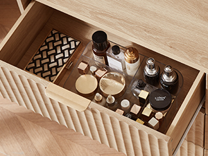 LEYAOYAO Fluted 6 Drawers Dresser for Bedroom, 48&#34; Wide Modern Chest of Drawers with Metal Handle