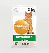 IAMS for Vitality Katzenfutter trocken mit Lachs - Trockenfutter für Katzen im Alter von 1-6 Jahr...