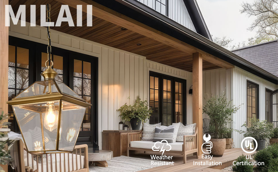 COPPER OUTDOOR PENDANT LIGHT