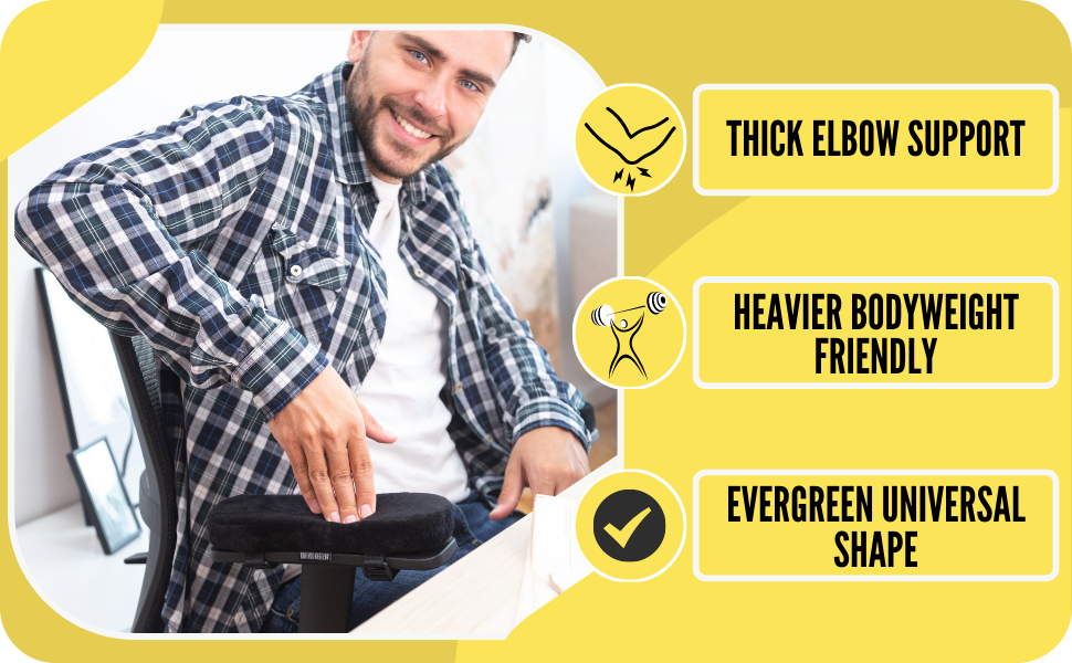 WESTERN COMFORT Thick Office Chair Armrest Pads Desk Chair Arm Pads