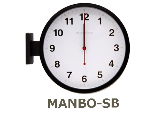 MANBO-SB 両面壁掛け時計 掛け時計 電波時計 Amazon.co.jp: 知慧工房(chiekoubou)MANBO-SB両面壁掛け時計