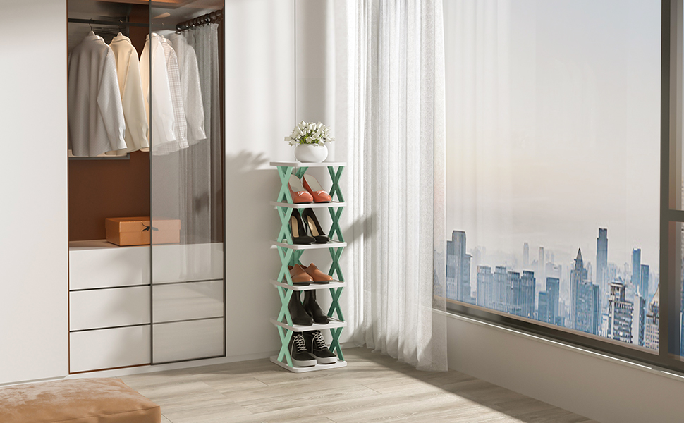 6 Tier Narrow Shoe Rack