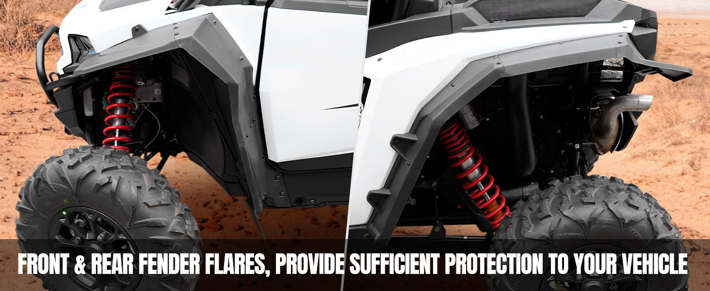A & UTV PRO Front and Rear Fender Flares for Polaris RZR XP 1000