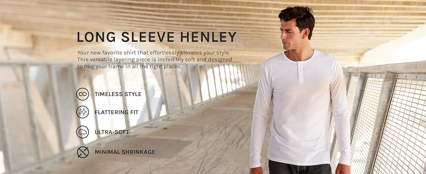 into the am long sleeve henley shirts for men