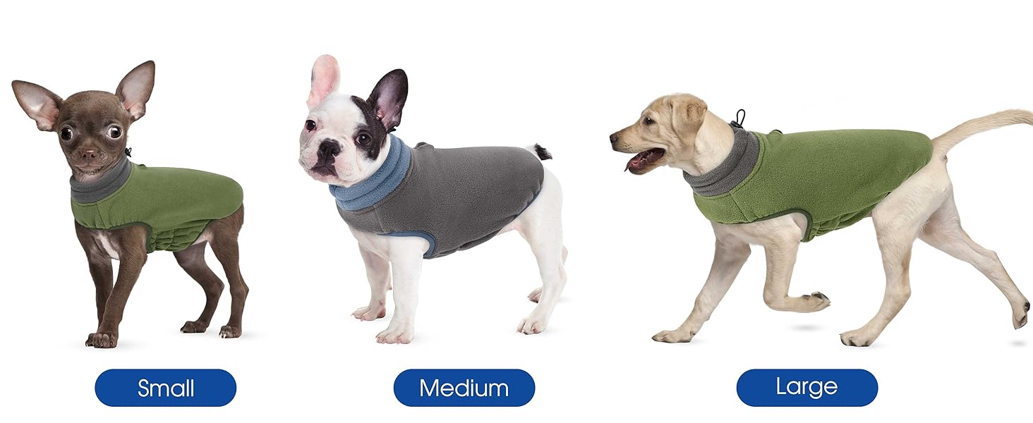 Queenmore Dog Sweater, Soft Fleece Vest Pullover Dog