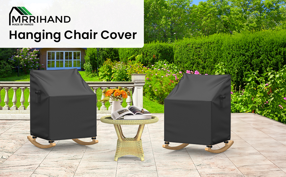 Mrrihand Outdoor Swivel Lounge Chair Cover Waterproof, 2