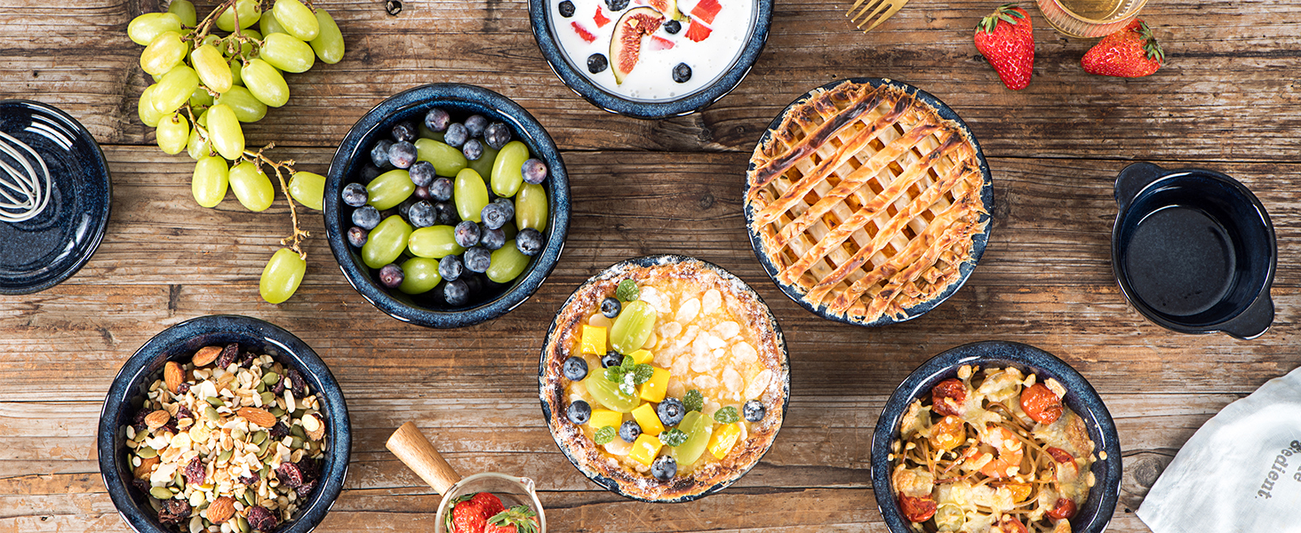 vicrays Ceramic Pie Pan for Baking 5.5 inch Small Pie