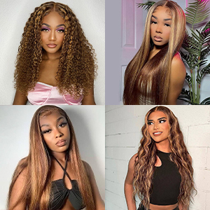 3x4 Highlight HD Transparent Lace Frontal Wigs
