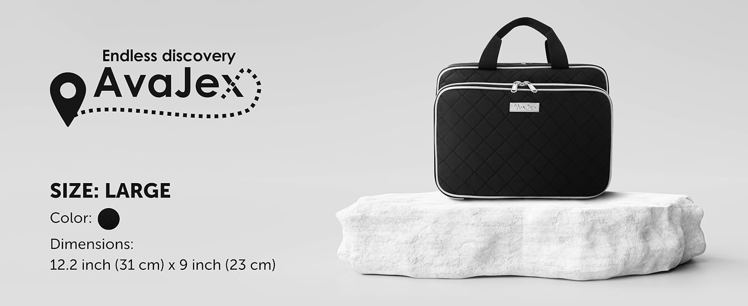 AvaJex Large Hanging Toiletry Bag Water Resistant Makeup