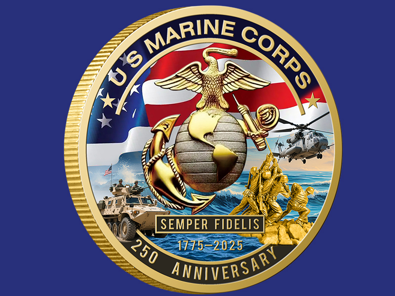 ヴィンテージ　チャレンジコイン　1775 SEMPER FIDELIS チャレンジコイン アメリカ独立戦争 アメリカ大陸軍 記念 1775