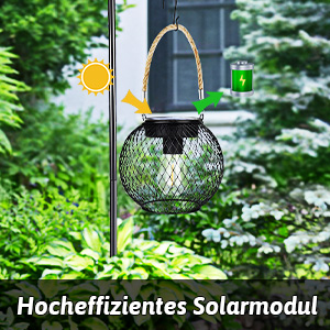 IEEILULU Solarlampen für Außen, 2 Stück Solar Laternen mit Wolframlicht