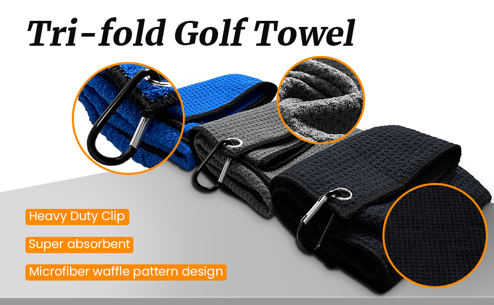 Microfiber Waffle Pattern Golf Towel