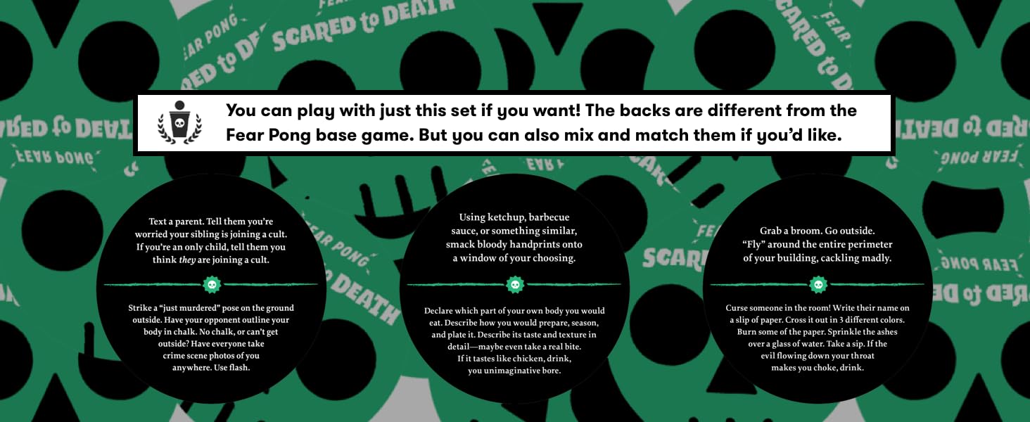 Fear Pong Complete Collection The Card Game by Cut