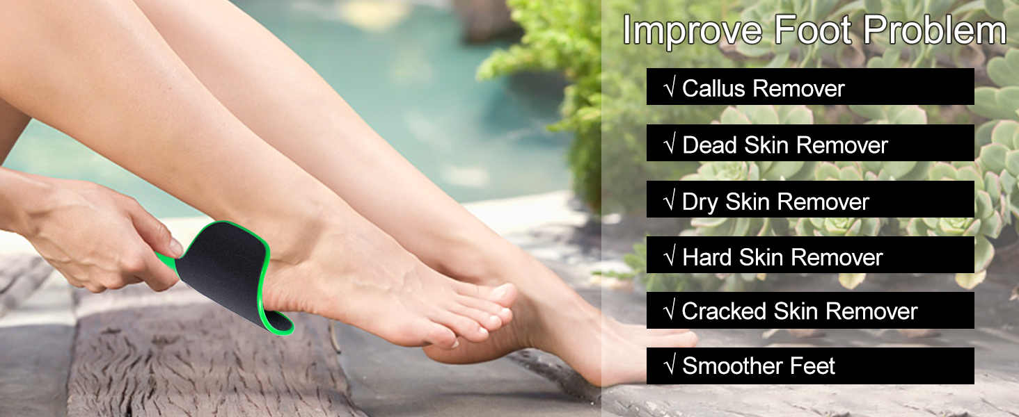 2 Packs Curved Double Sided Foot File Callus Remover for Feet