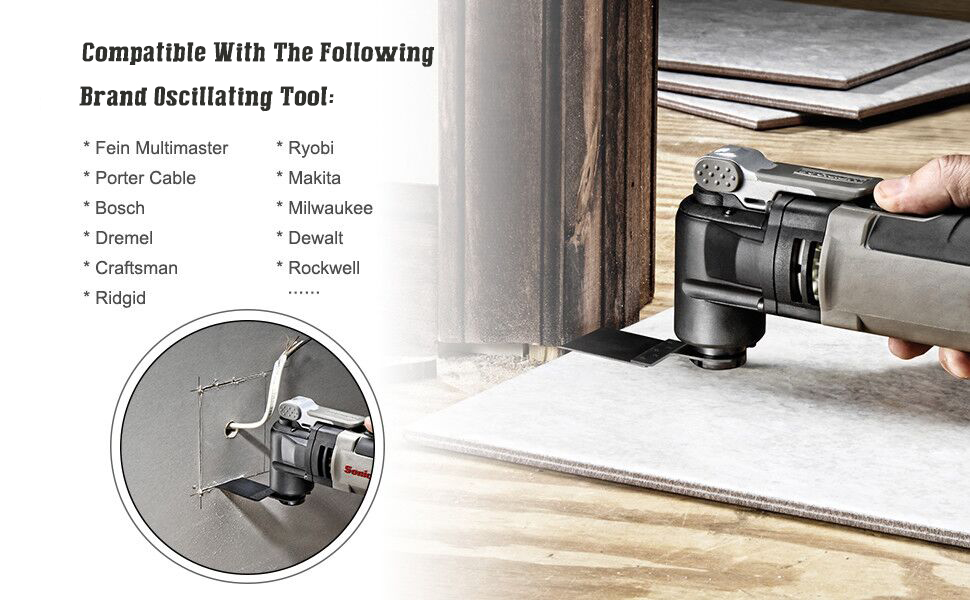 Oscillating Saw Blades,20Pack Multitool Quick Release Saw Blades Professional Wood/Metal/Plastic