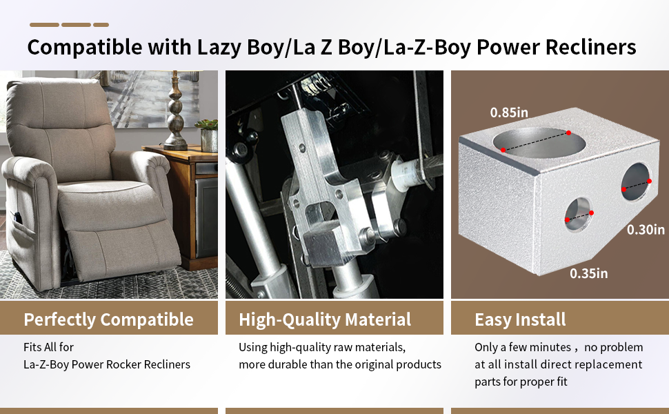Vanshly Metal Motor End Clevis Mount Toggle Fits for LaZ