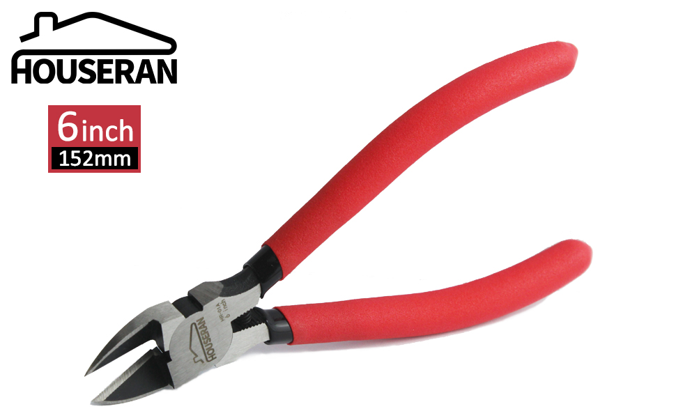 Wire Cutters, 6 inch Side Cutters, HOUSERAN Dikes Wire Cutters Diagonal