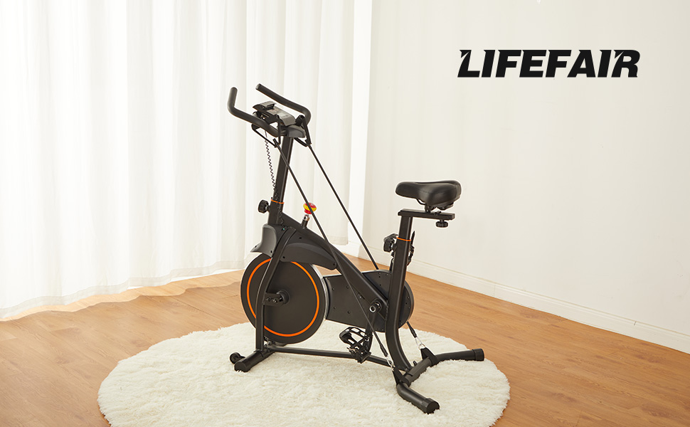 Amazon | LifeFairフィットネスバイク スピンバイク負荷調節可能 無 ...