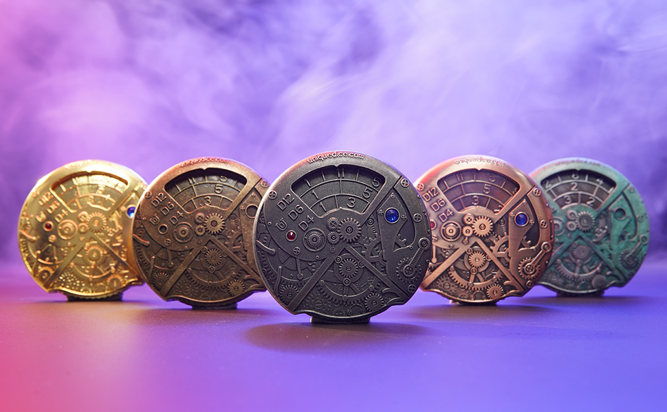 Roulette Dice Metal Dungeons and Dragons Dice Set DND D&D dice, 7in1Dice Combine