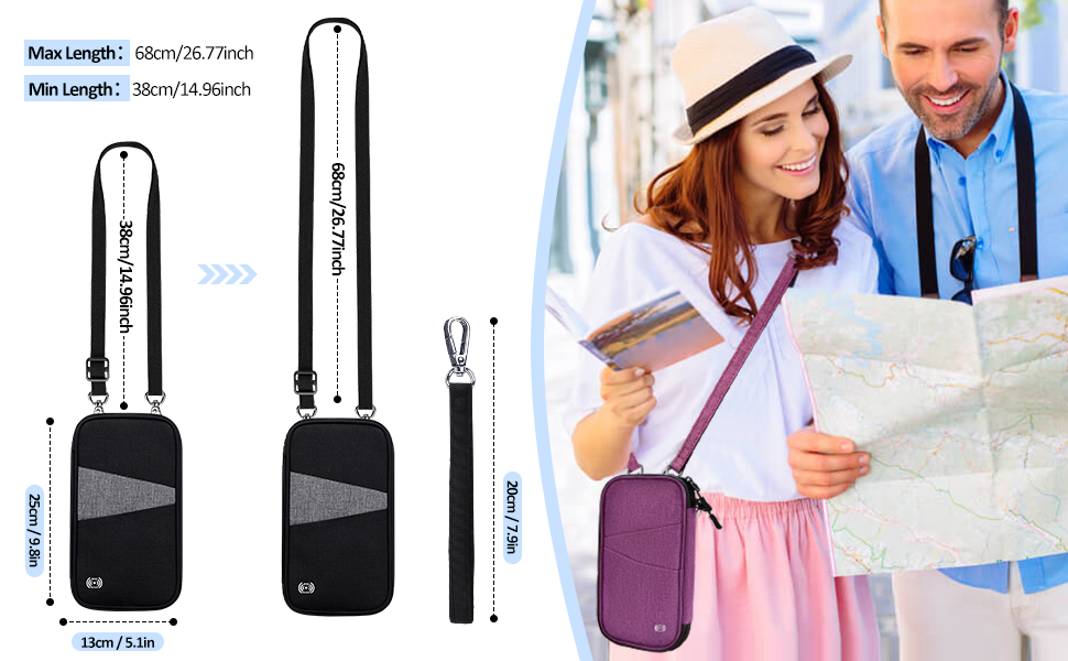 BKNOOU Passport Holder Travel Wallet,Passport Travel Organizer