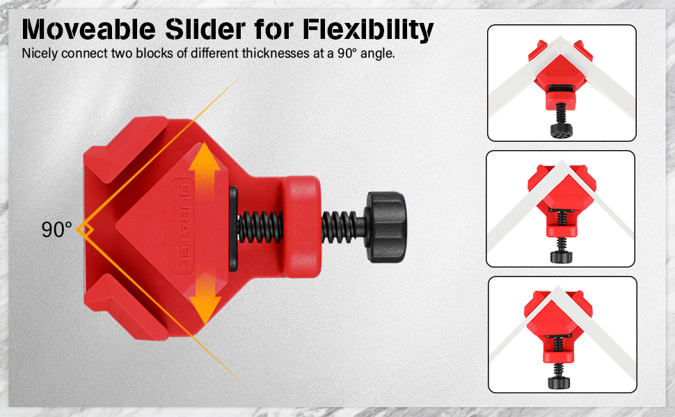 90 Degree Wood Corner Clamp 4-Pack 90u00b0 Corner Clamps For Woodworking - Aluminum Alloy, 5.5" Right Angle Jigs For DIY Projects 90 Degree Angle Clamp