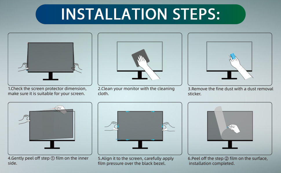 [2Pack] 2023 Upgrade 24 Inch Computer Privacy Screen Filter