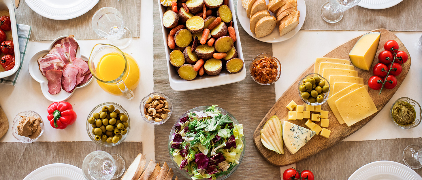 tabletop with food