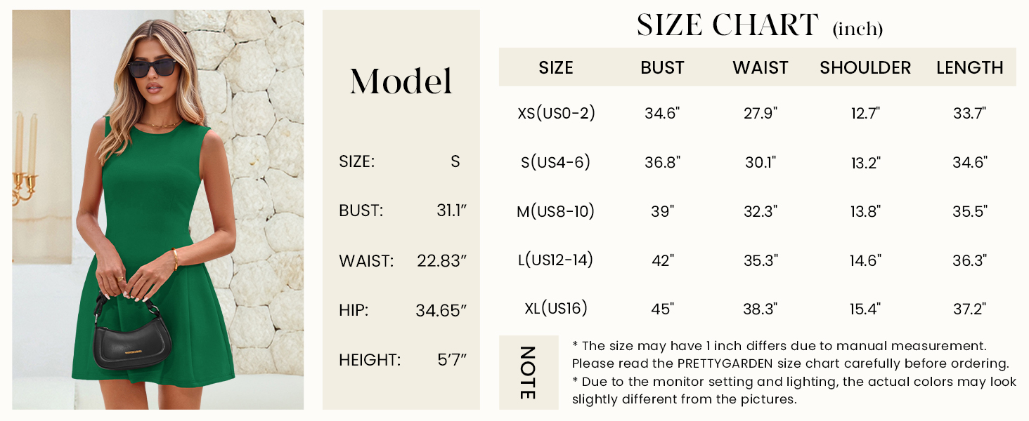 PRETTYGARDEN Women's A Line Tank Top Dress