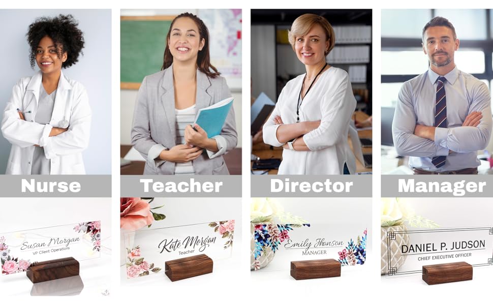 Custom Engraved Desk Name Plate for Office