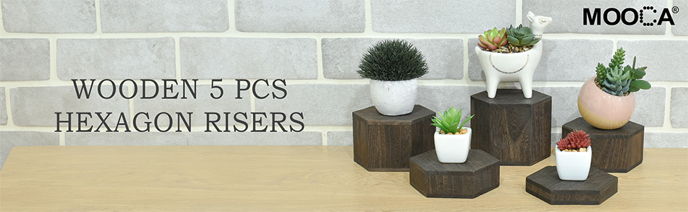 Wooden Display Riser Set Retail Store Display Stands Trade Show Merchandise Displays 