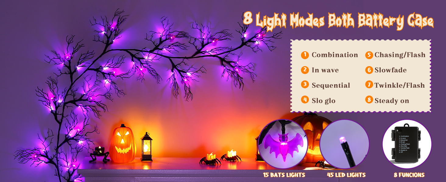 Halloween Garland with lights