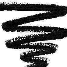 Black spiral brush stroke on white background, starting thick at the top and tapering to a fine point at the bottom.