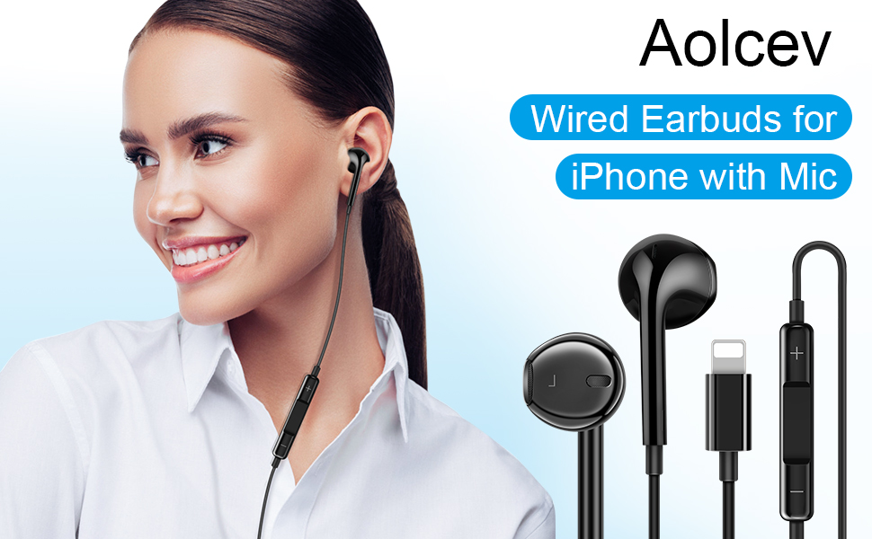 Aolcev for iPhone Earphones In Ear Earbuds for iPhone Headphones with