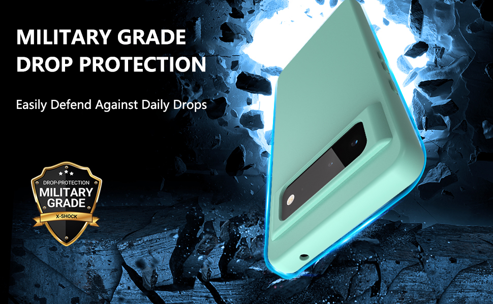 for Pixel 6A Case, Full Body Shockproof Bumper Case with Builtin