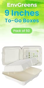 EnvGreens Bagasse To-Go Boxes