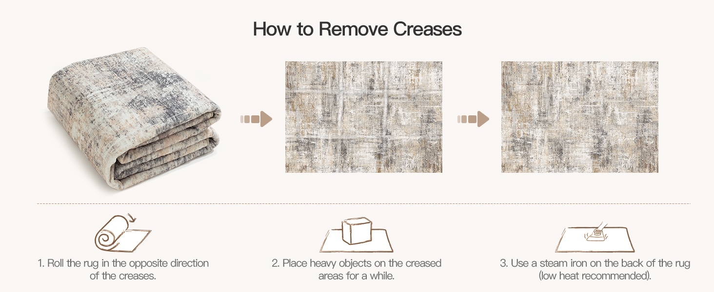 easy to smooth out wrinkles area rug