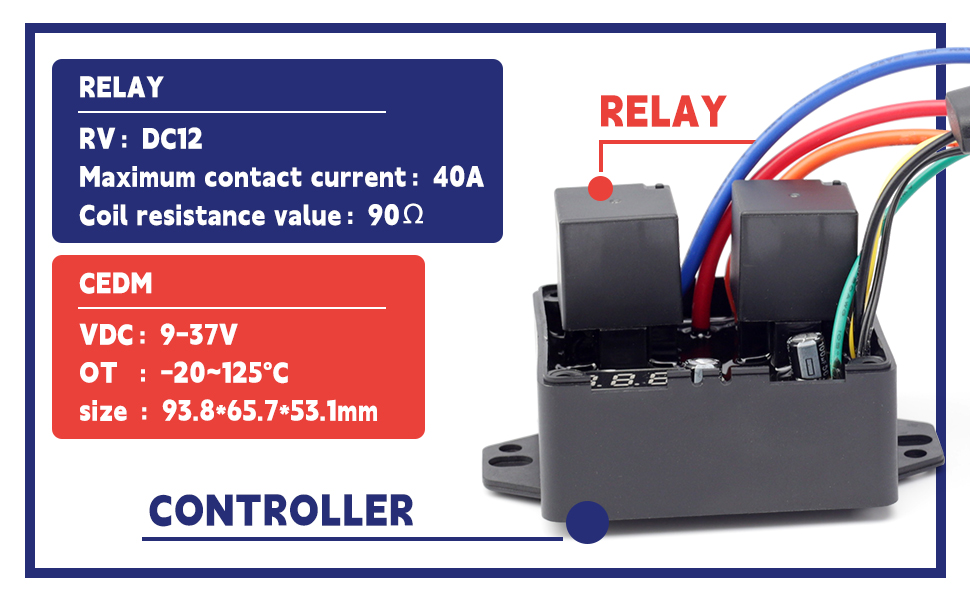 Dusledel Digital Radiator Fans Controller Swith Kit Part