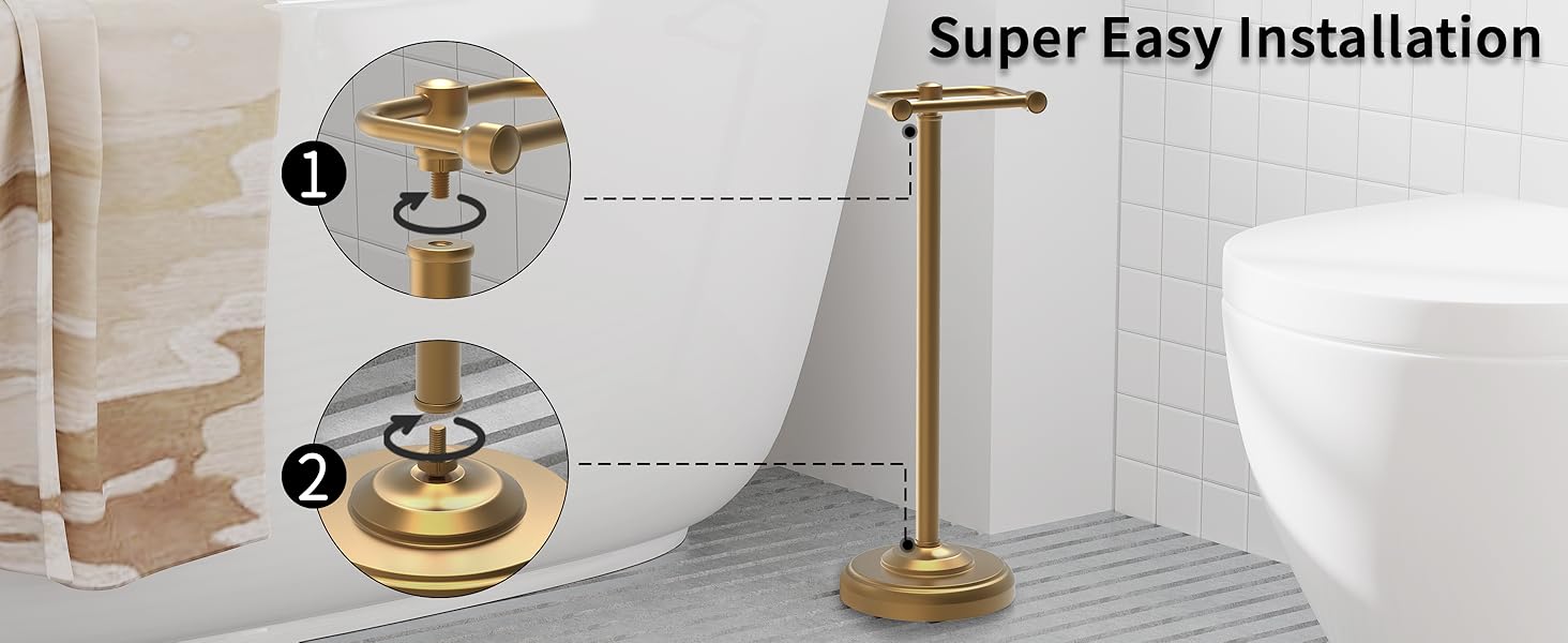 toilet paper holder gold