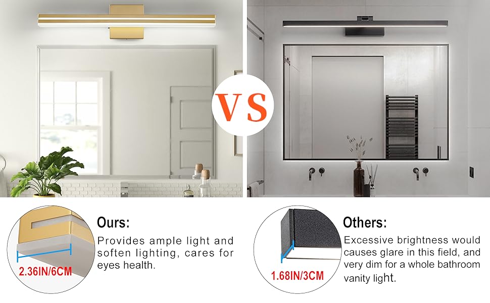 SineRise LED Modern Bathroom Vanity Light Fixtures (24-Inch