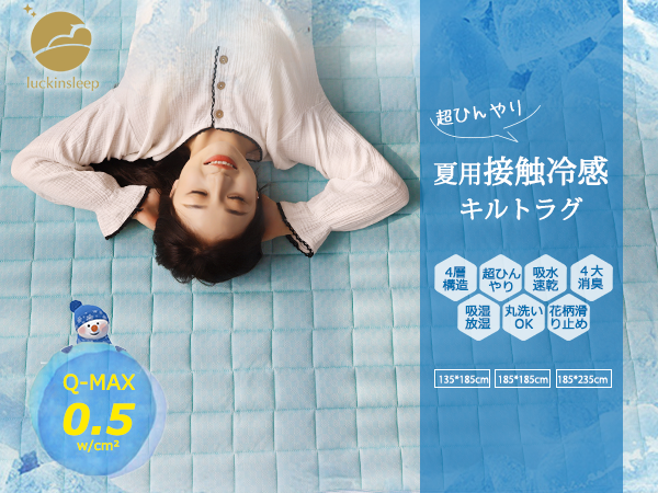 Amazon | LUCKINSLEEP 接触冷感ラグマット【4大消臭