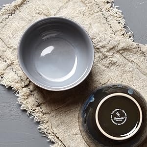 Bosmarlin ceramic stoneware cereal soup bowls
