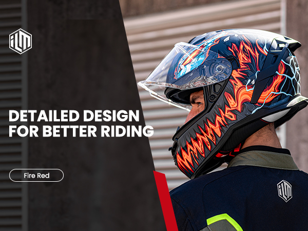 anir ♡ Amazon.com: ILM Motorcycle Helmets DOT ECE Dual Visor Street